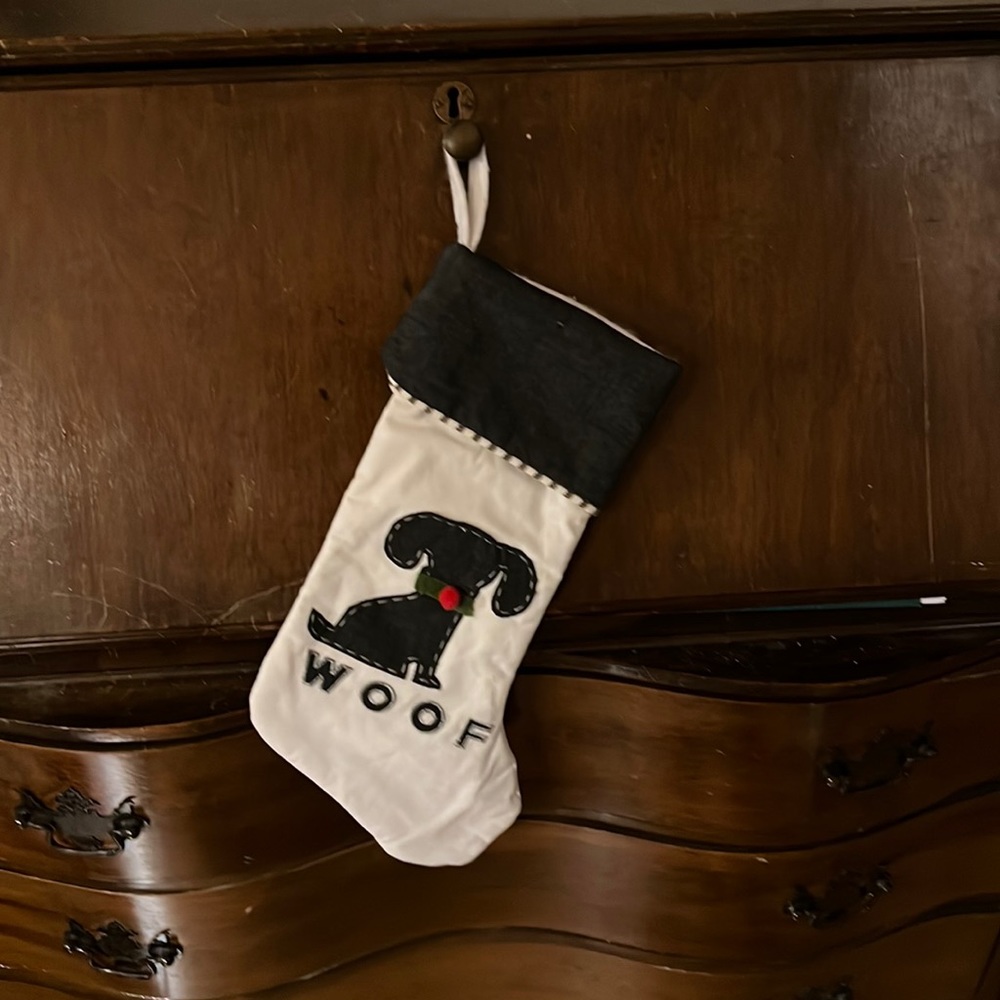 Puppy dog Christmas stocking